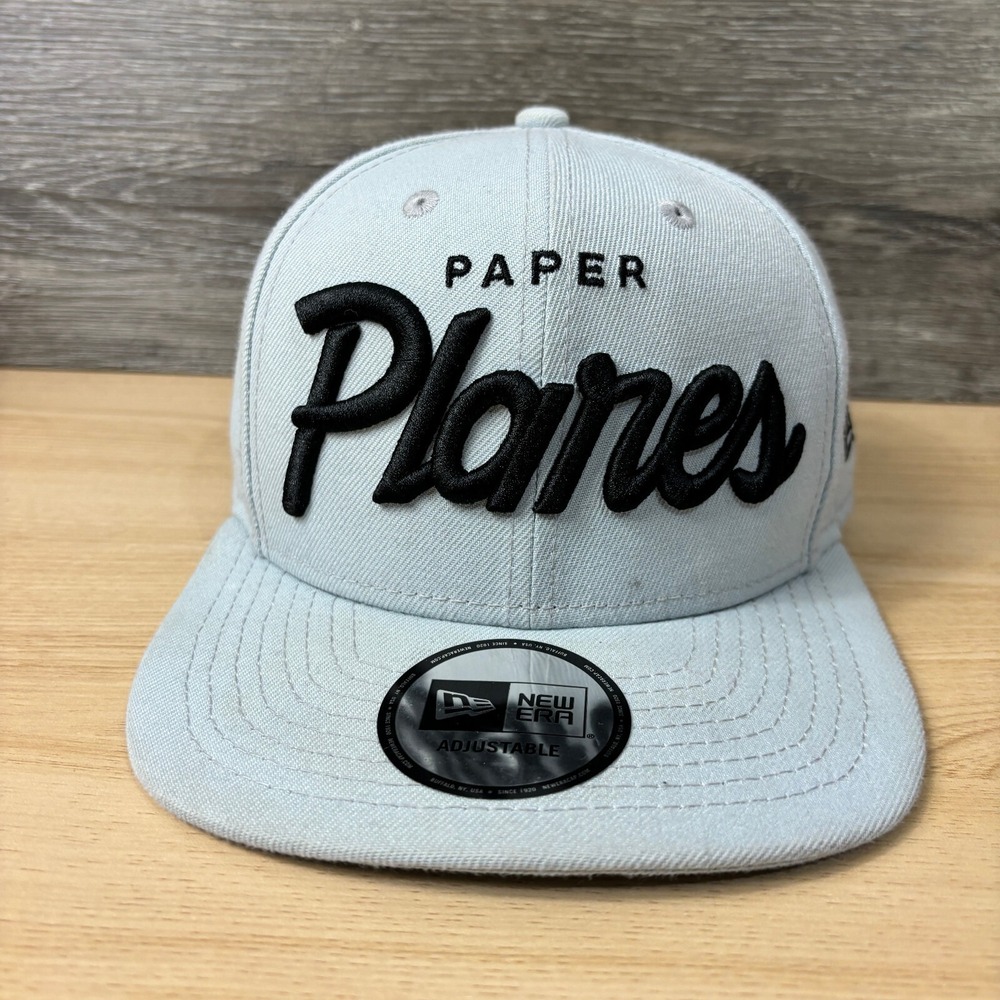Paper Planes Hat Cap Snapback Gray Blue Roc Nation Jay Z Adjustable